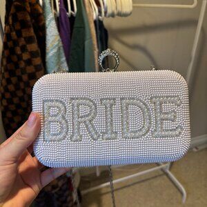 Pearl Bride Clutch with Strap